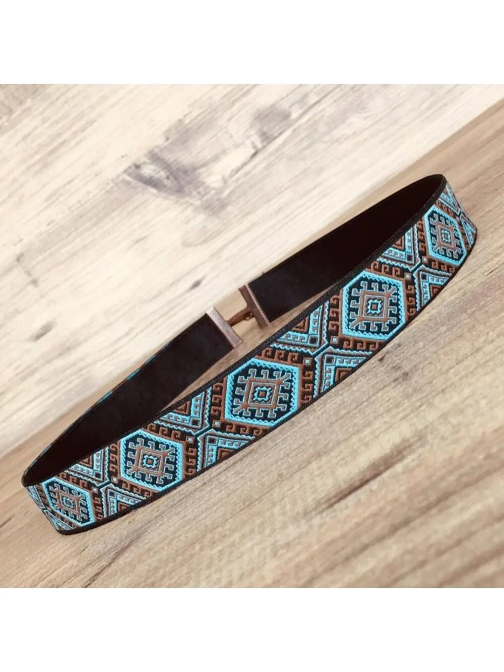Turquoise & Brown Adjustable Western Hat Band | Cowboy Fedora Accessory for All